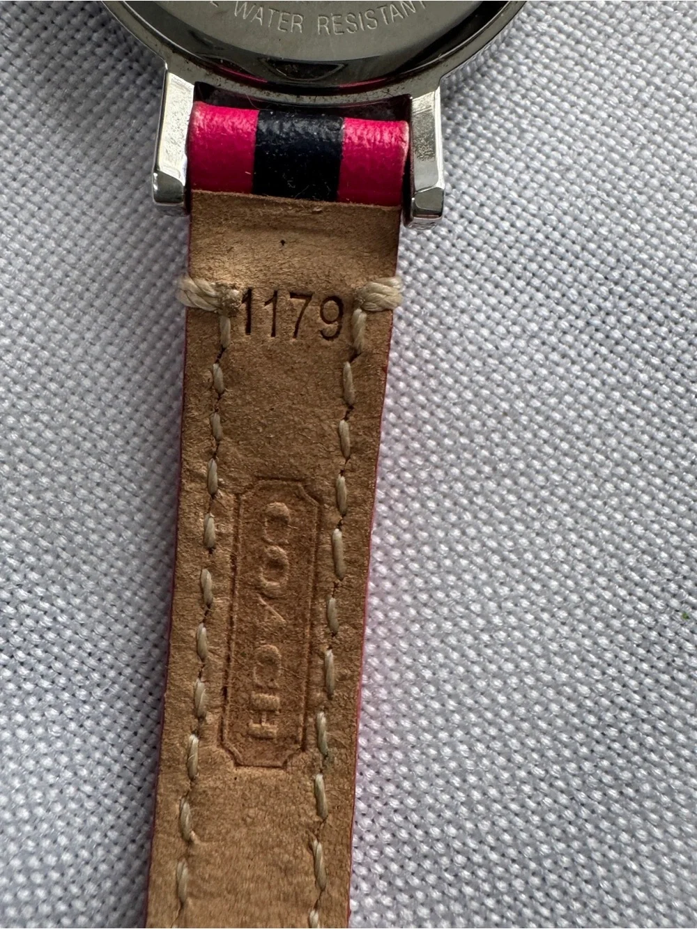 Coach Studio Women’s Watch Pink & Navy Slim Leather Strap 23mm 14501579